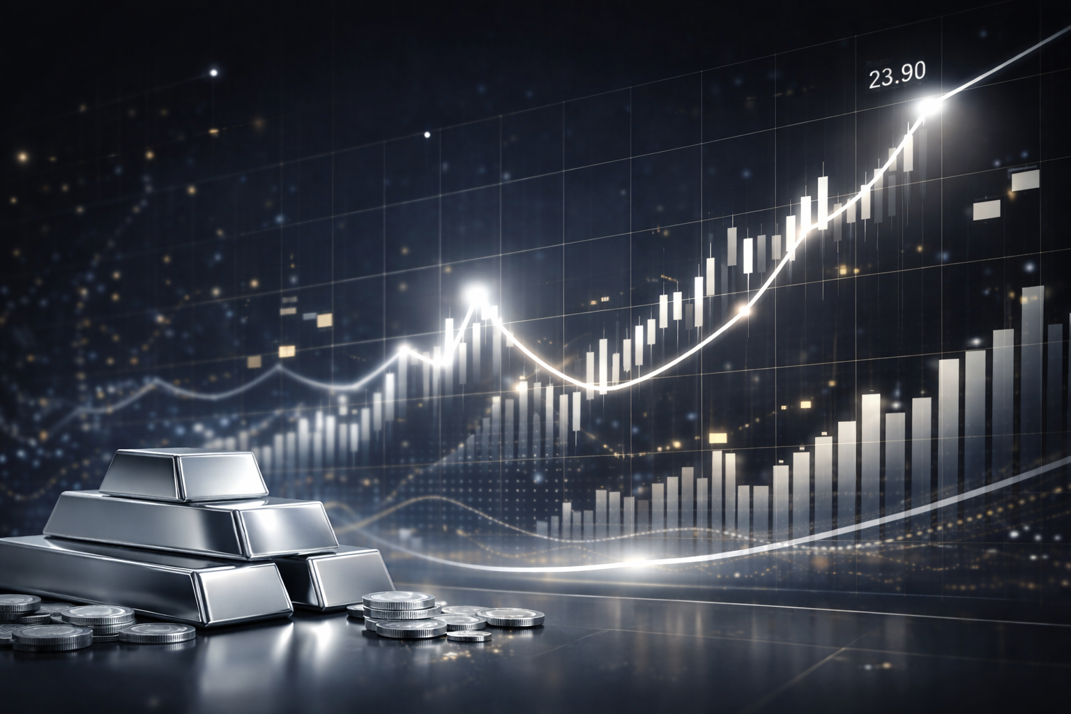 Pret argint și noul context economic - ce se schimbă pe piața metalelor prețioase